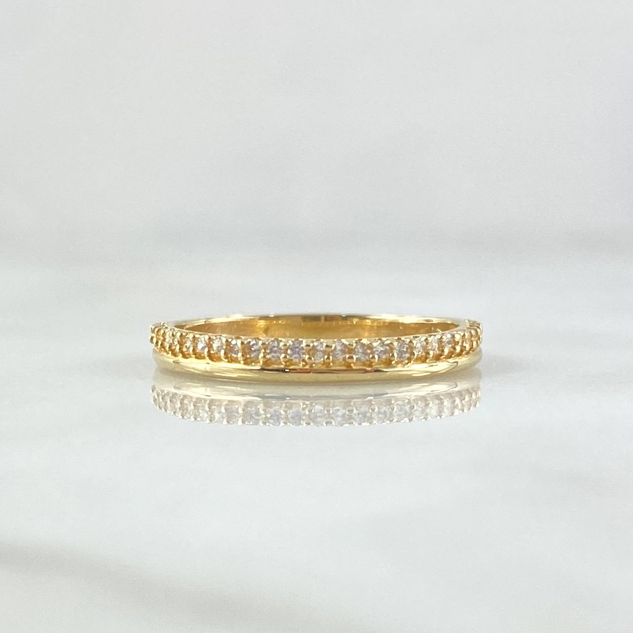 Partial Line Churumbela Ring 1.7gr / T6 / White Zircons 18K Yellow Gold *