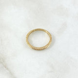 Anillo Churumbela Linea Parcial 1.7gr / T6 1/2 / Circones Blancos Oro Amarillo 18K *