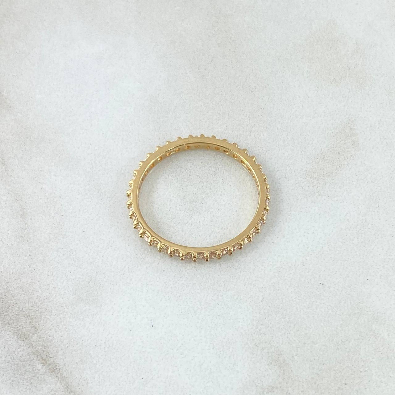 Petit Churumbela Ring 1.8gr / Size 7 1/2 / White Zircons 18K Yellow Gold *