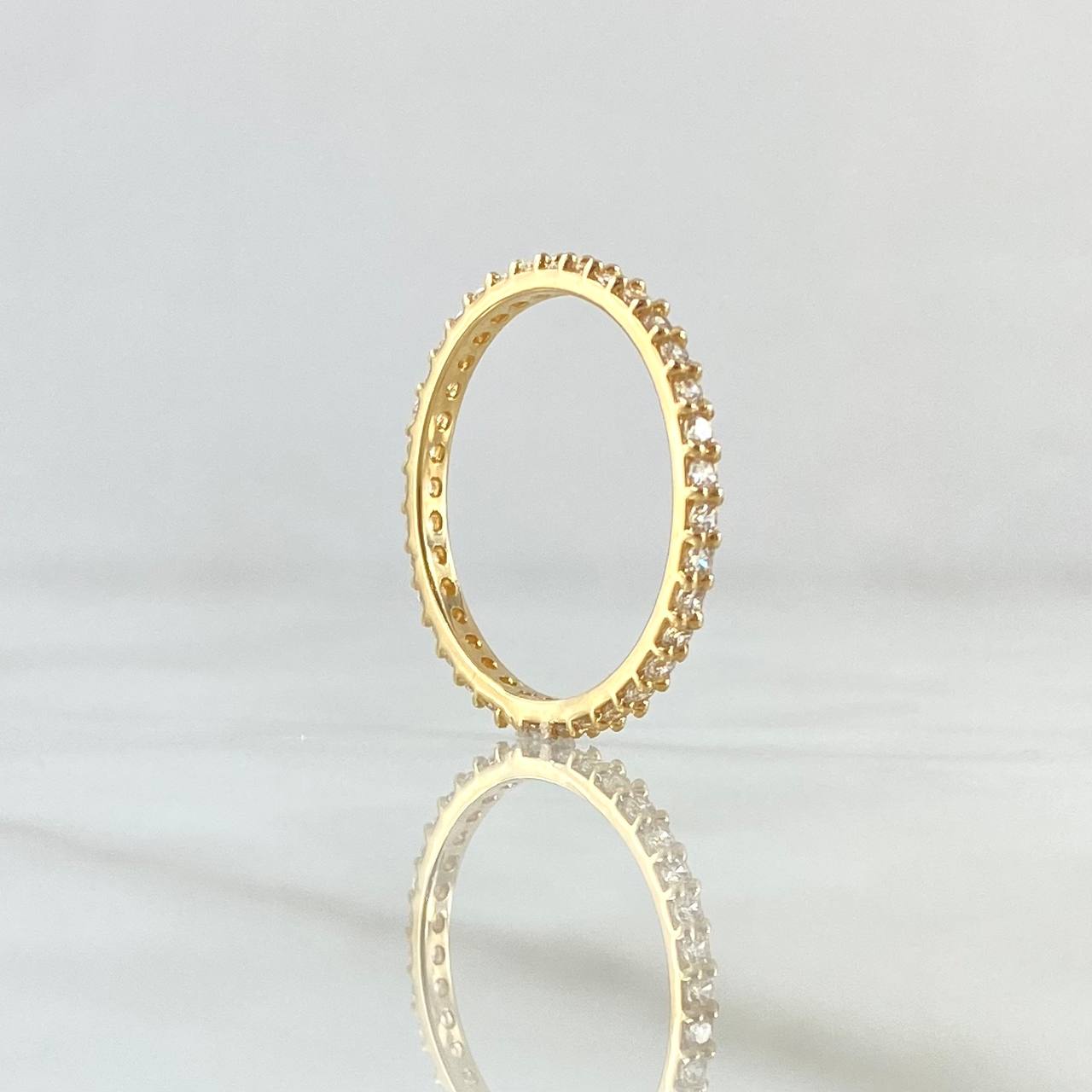 Petit Churumbela Ring 1.8gr / Size 7 1/2 / White Zircons 18K Yellow Gold *