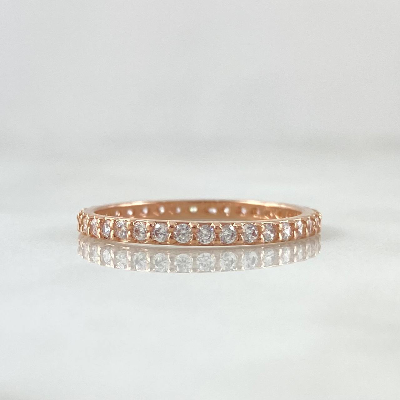 Petit Churumbela Ring 1.7gr / Size 7 1/4 / White Zircons 18K Rose Gold *