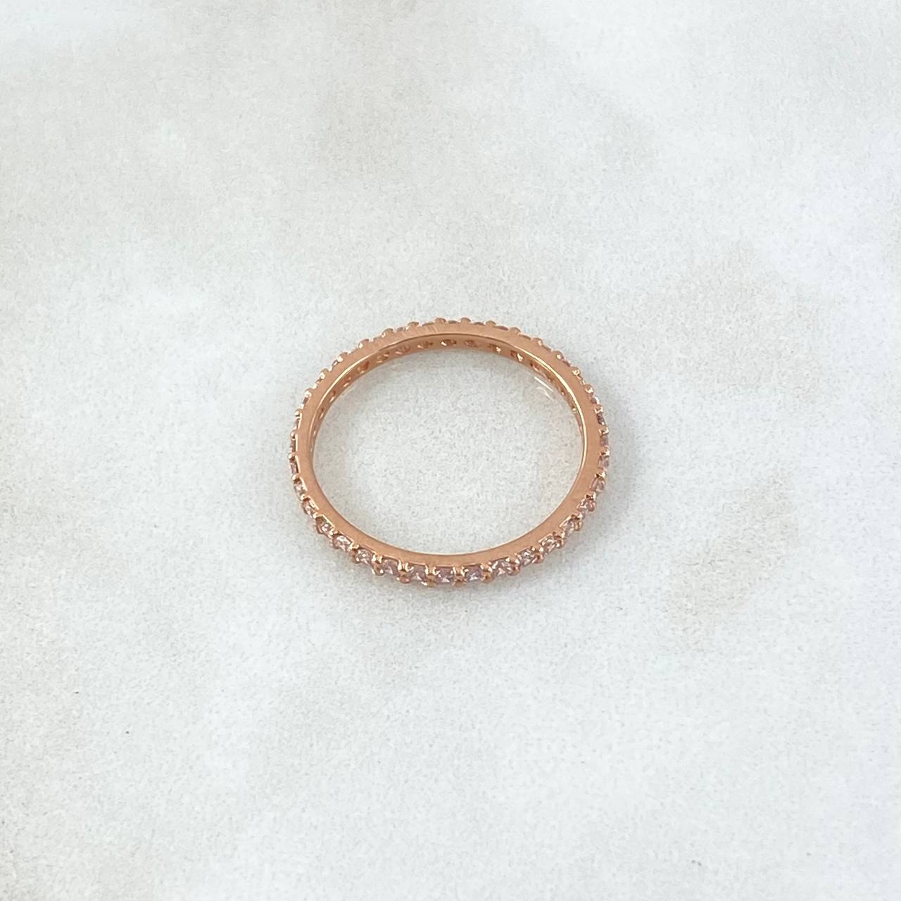 Petit Churumbela Ring 1.7gr / Size 7 1/4 / White Zircons 18K Rose Gold *