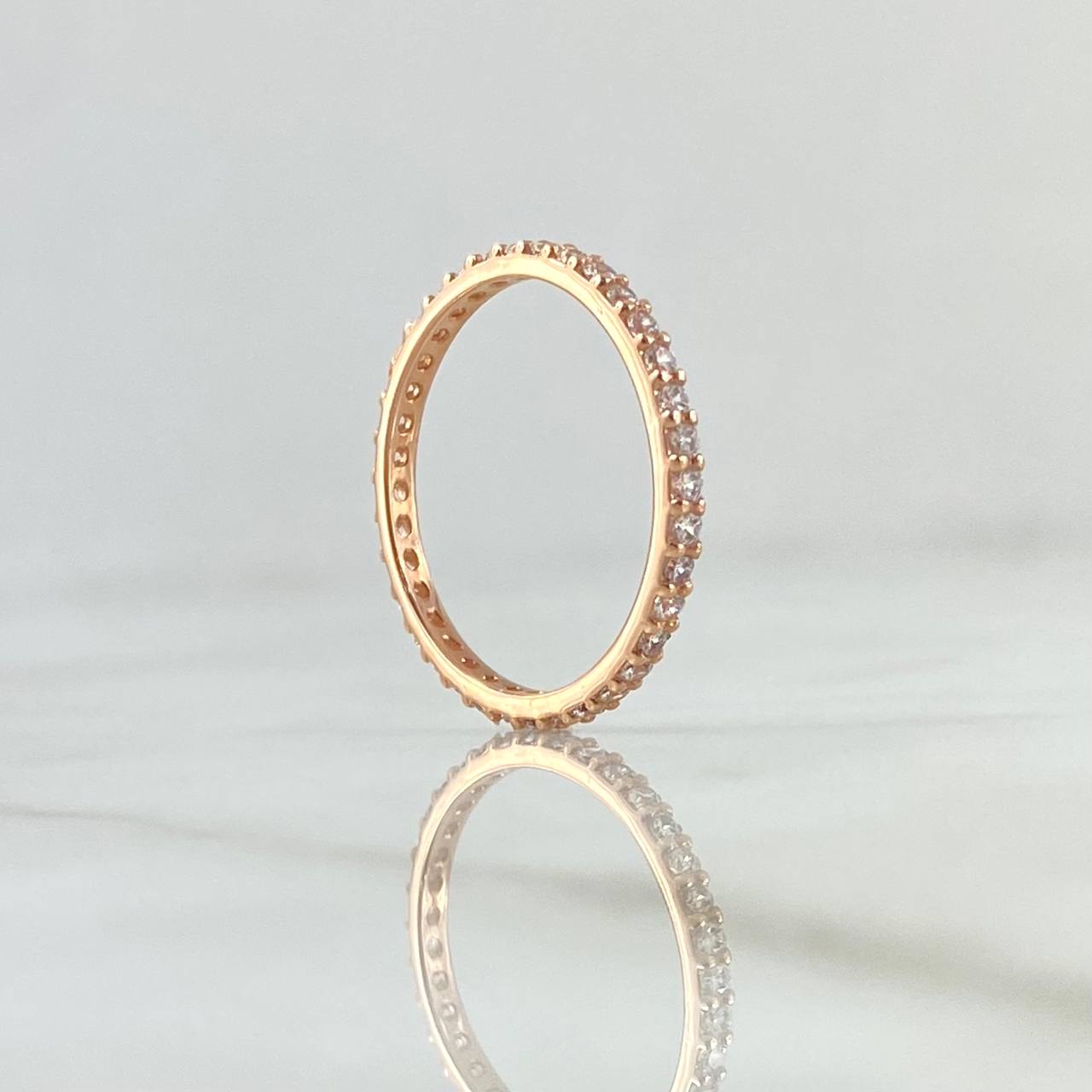 Petit Churumbela Ring 1.7gr / Size 7 1/4 / White Zircons 18K Rose Gold *