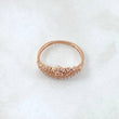 15s Ring Dotted Crown 2.05gr / Size 6 1/2 / White Zircons 18K Rose Gold