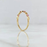 Interlaced Hearts Ring 1.05gr / Size 7 1/4 / Lilac Zircons 18K Yellow Gold