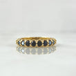 Vertebral Churumbela Ring 2.65gr / T5 1/4 / Royal Blue Zircons 18K Yellow Gold