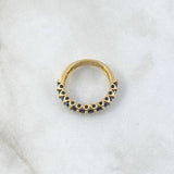 Vertebral Churumbela Ring 2.65gr / T5 1/4 / Royal Blue Zircons 18K Yellow Gold
