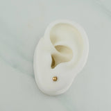 Plain Bead Stud Earrings 0.45 g / in / 3 mm Yellow Gold 18K
