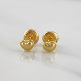 Stud Earrings Heart 0.75 g / in / 3.82 mm Yellow Gold 18K