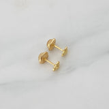 Stud Earrings Heart 0.75 g / in / 3.82 mm Yellow Gold 18K
