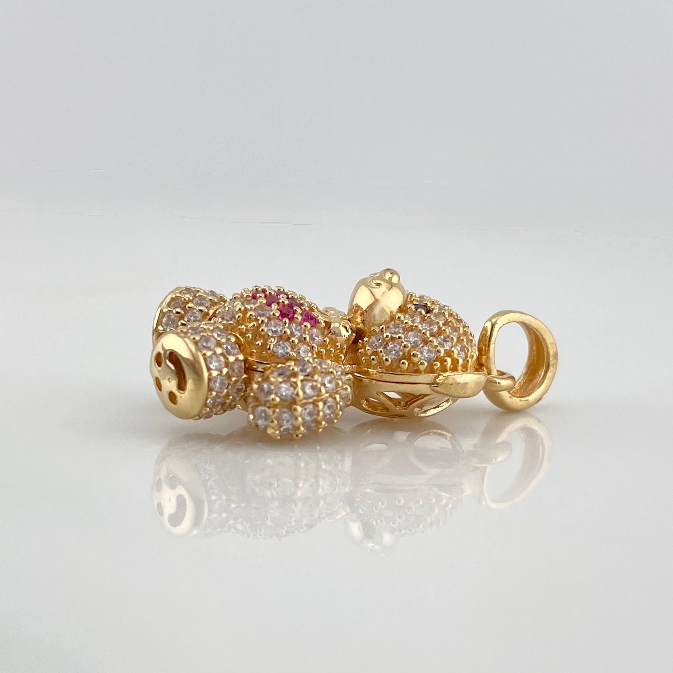 Dije Oso Articulado 4.45 g / 1 in Oro Amarillo 18K