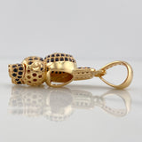 Dije Conejo Sonriente 5.9 g / 1 1/2 in Dos Oros Amarillo Blanco 18K