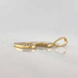 Dije Corazon 2.3 g / 1 1/4 in Dos Oros Amarillo Blanco 18K