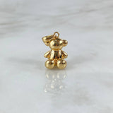 Pendant Faceless Bear 4.2gr / 2.5cm / Yellow Gold Nac.Esp