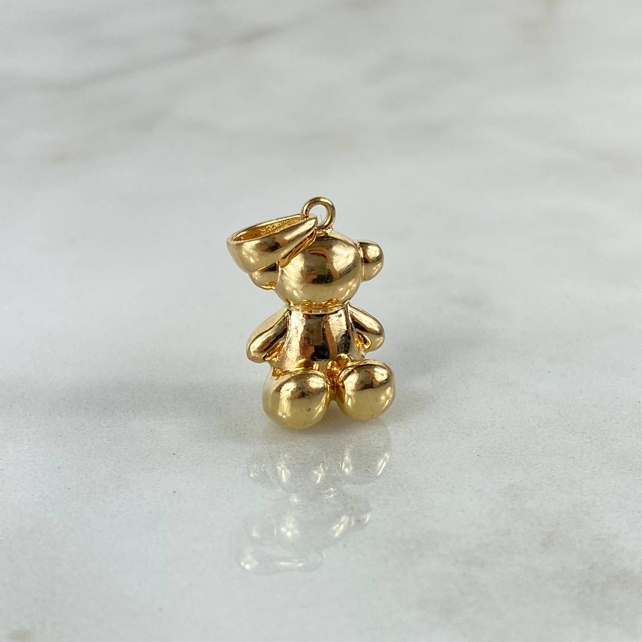 Pendant Faceless Bear 4.2gr / 2.5cm / Yellow Gold Nac.Esp