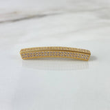 Charm Bar 5.45gr / 3.8cm / White Zircons Yellow Gold ©