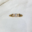 Charm Belt 2.45gr / 3.3cm / White Black Zircons Yellow Gold ©