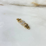 Charm Belt 2.55gr / 3.3cm / White Black Zircons Yellow Gold ©