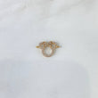 Charm Mini Silhouette 1.05gr / 1.7cm / White Zircons Yellow Gold ©