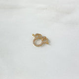 Charm Mini Silhouette 1.05gr / 1.7cm / White Zircons Yellow Gold ©