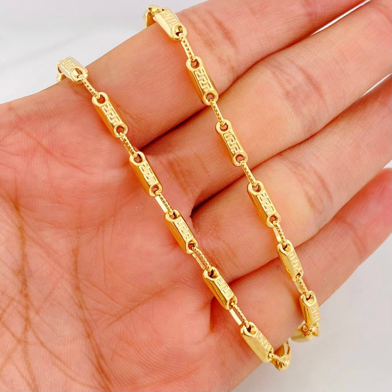 Cadena Rustica Tribal 13.8g / 26 in / 3.65mm Oro Amarillo 18K