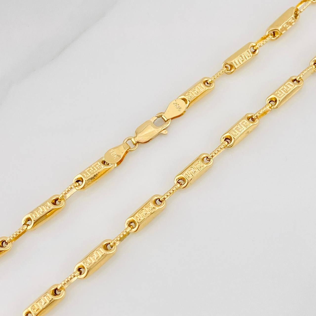 Cadena Rustica Tribal 13.8g / 26 in / 3.65mm Oro Amarillo 18K