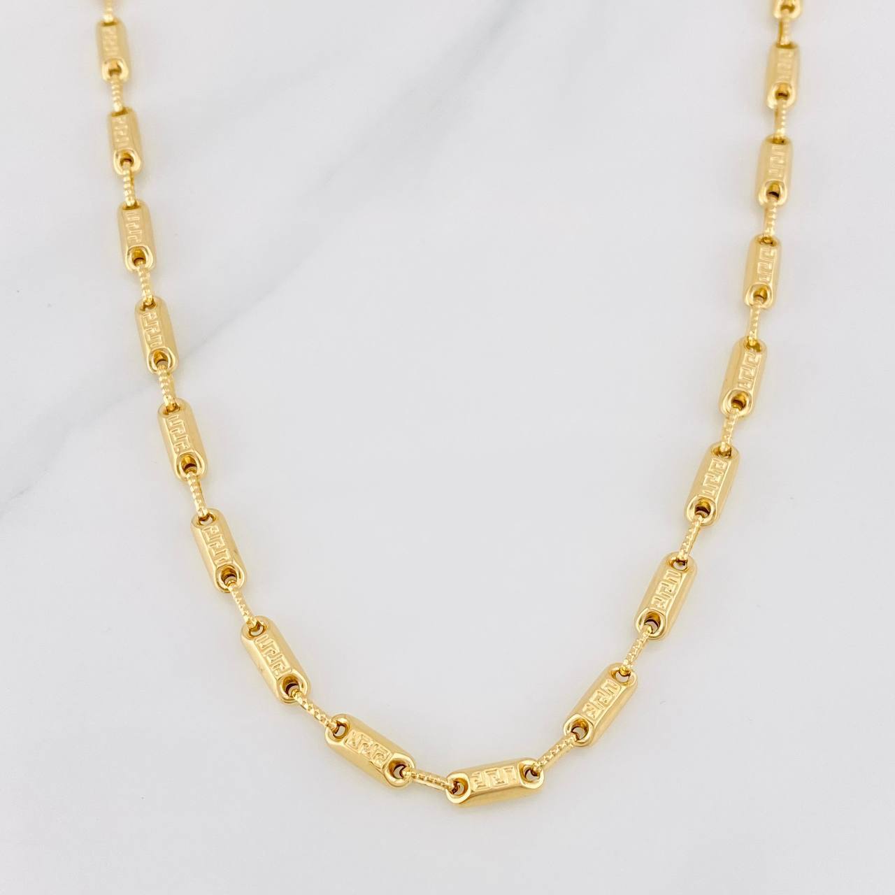 Cadena Rustica Tribal 13.8g / 26 in / 3.65mm Oro Amarillo 18K