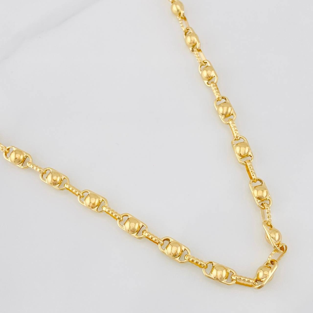Rustic Bubble Chain 14.35g / 24 in / 4.38mm 18K Yellow Gold