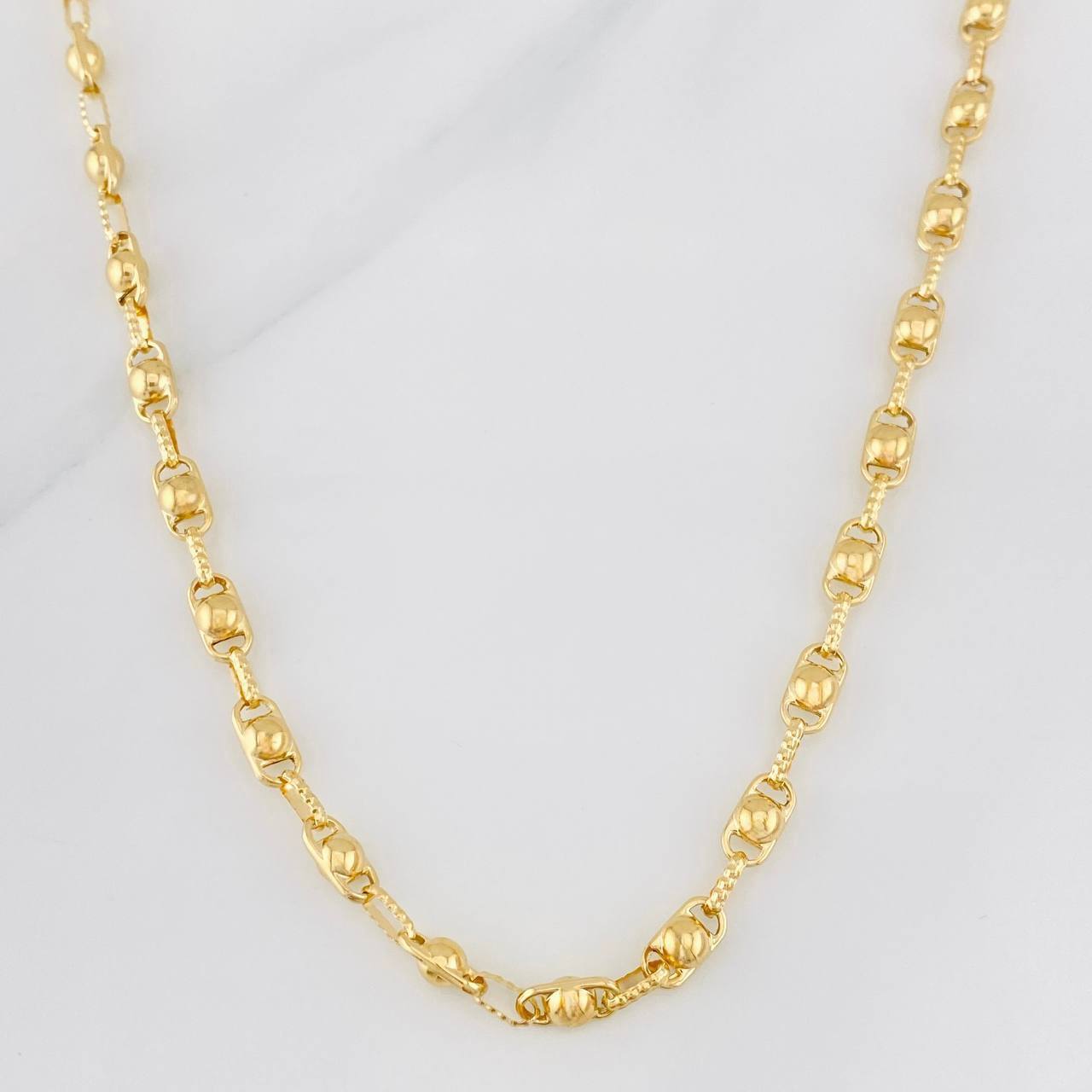 Rustic Bubble Chain 14.35g / 24 in / 4.38mm 18K Yellow Gold