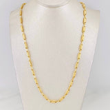 Cadena Rustica Cilindro 13.3g / 24 in / 3.87mm Oro Amarillo 18K