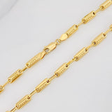 Cadena Rustica Cilindro 13.3g / 24 in / 3.87mm Oro Amarillo 18K