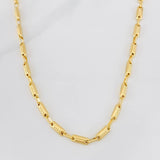 Cadena Rustica Cilindro 13.3g / 24 in / 3.87mm Oro Amarillo 18K