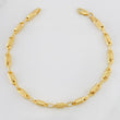 Rustic Striped Barrel Bracelet 5.25g / 8 1/4 in / 3.8mm 18K Yellow Gold