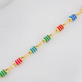 Pulso Rustico Barril 5g / 8 3/4 in / 4.28mm Oro Amarillo 18K