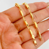 Pulso Rustico Eslabon 4.15g / 7 3/4 in / 3.85mm Oro Amarillo 18K