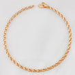 Tobillera Rustico Espiga 12.2g / 10 1/4 in / 3.33mm Oro Rosa 18K