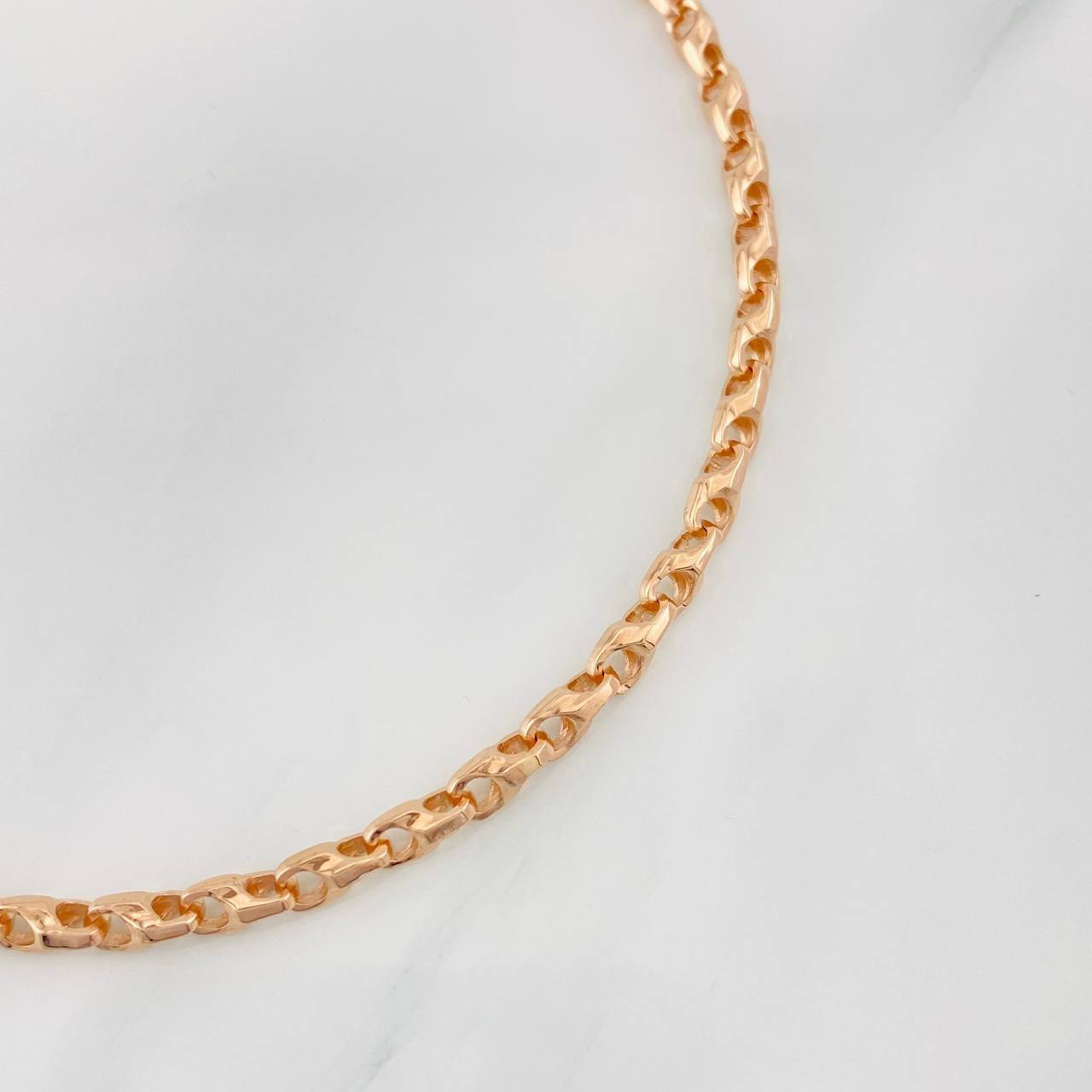 Tobillera Rustico Espiga 12.2g / 10 1/4 in / 3.33mm Oro Rosa 18K