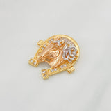 Horse Shoe Charm 8.7g / 3/4 in Tri-Color Gold 18K