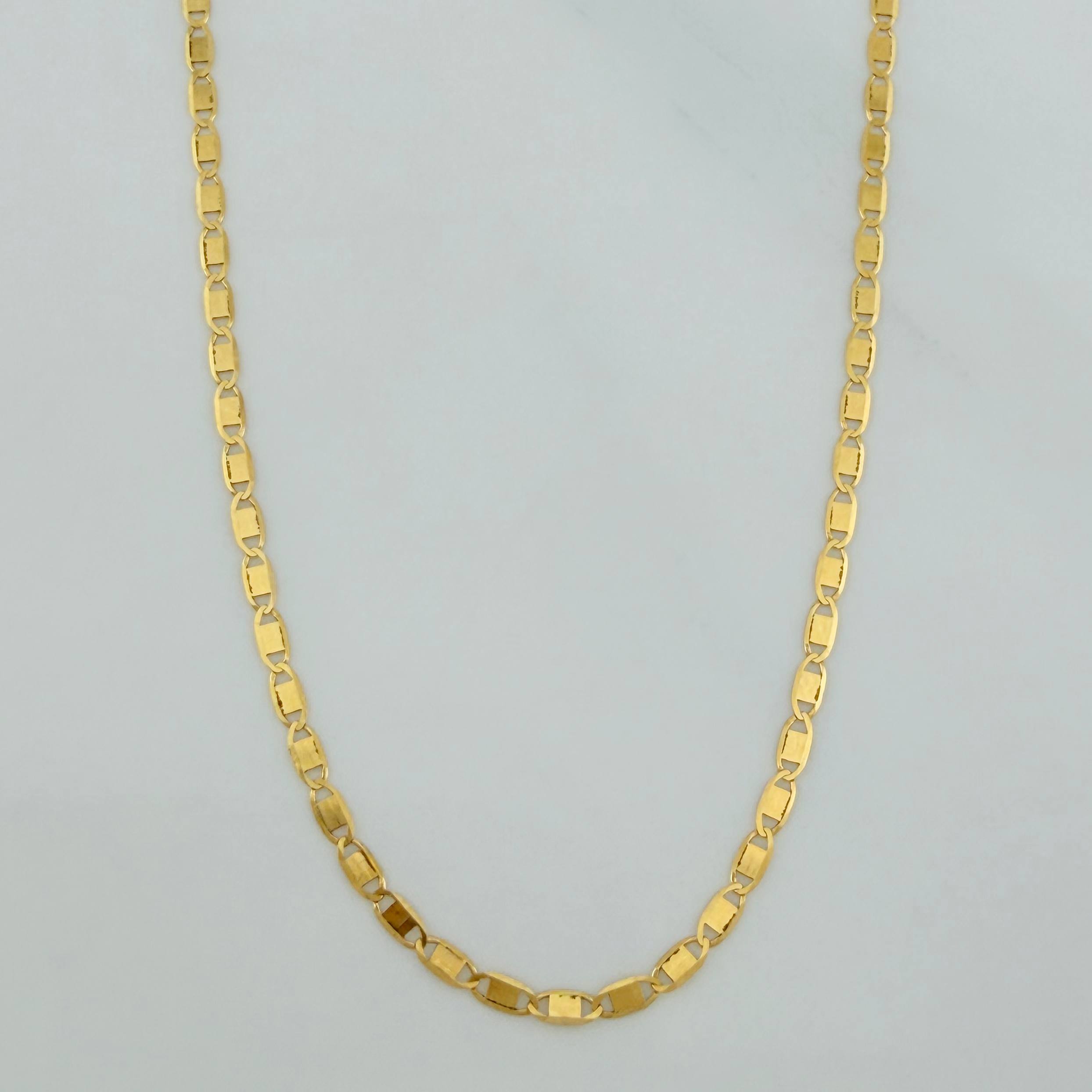 Cadena Escalera Plana 1.35 g / 19 3/4 in / 1.41 mm Oro Amarillo 18K