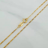 Figaro Chain Diamond Cut 1.15 g / 17 3/4 in / 0.5 mm 18K Yellow Gold
