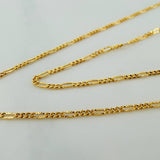 Figaro Chain Diamond Cut 1.15 g / 17 3/4 in / 0.85 mm 18K Yellow Gold