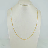 Figaro Chain Diamond Cut 1.15 g / 17 3/4 in / 0.5 mm 18K Yellow Gold