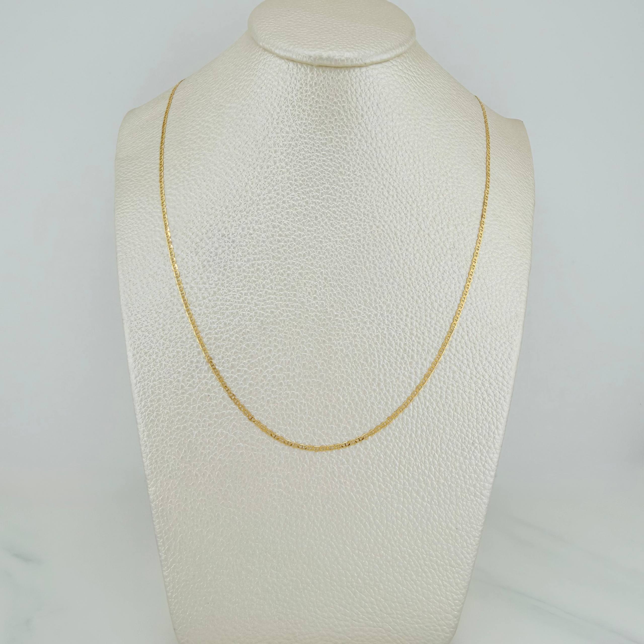 Flat Mariner Chain 1.35 g / 19 3/4 in / 1.43 mm Yellow Gold 18K