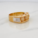 Beads of Fire Ring 12.15g / T10 3/4 Three Golds 18K