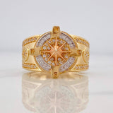 Compass Ring 9.9g / T9 1/4 Three Golds 18K