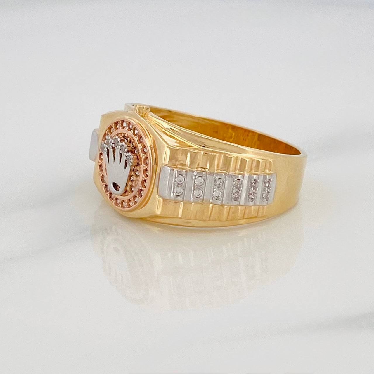 Anillo Correa Corona 8.8g / T11 1/2 Tres Oros 18K