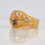 San Miguel Archangel Ring 6.1g / T9 1/2 Three Golds 18K