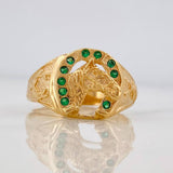 Anillo Herradura Caballo 6.35g / T10 1/2 Oro Amarillo 18K