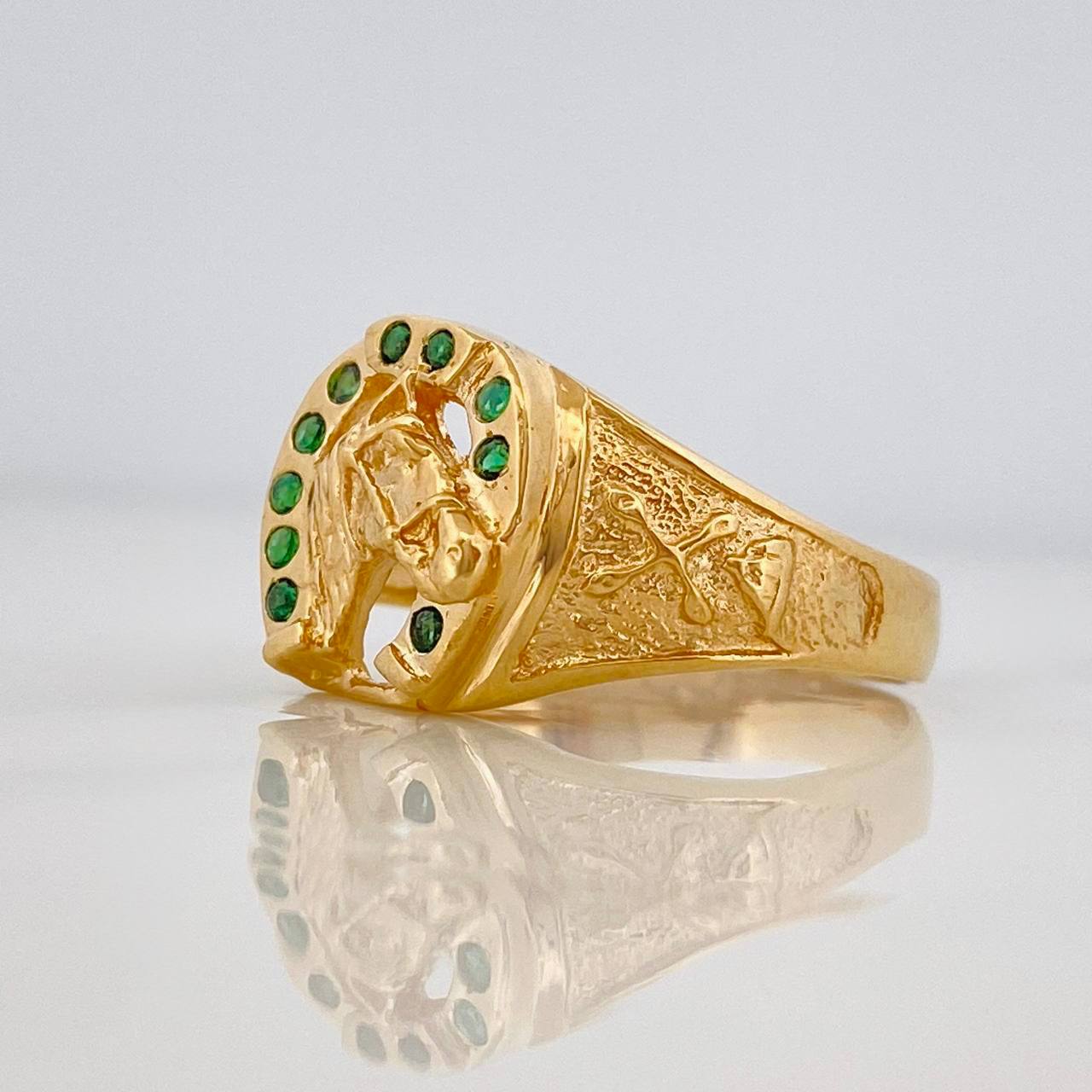 Anillo Herradura Caballo 6.35g / T10 1/2 Oro Amarillo 18K