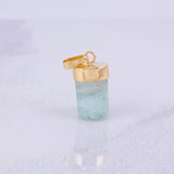Pendant Rough Emerald 1.5g / 3/4 in Yellow Gold 18K
